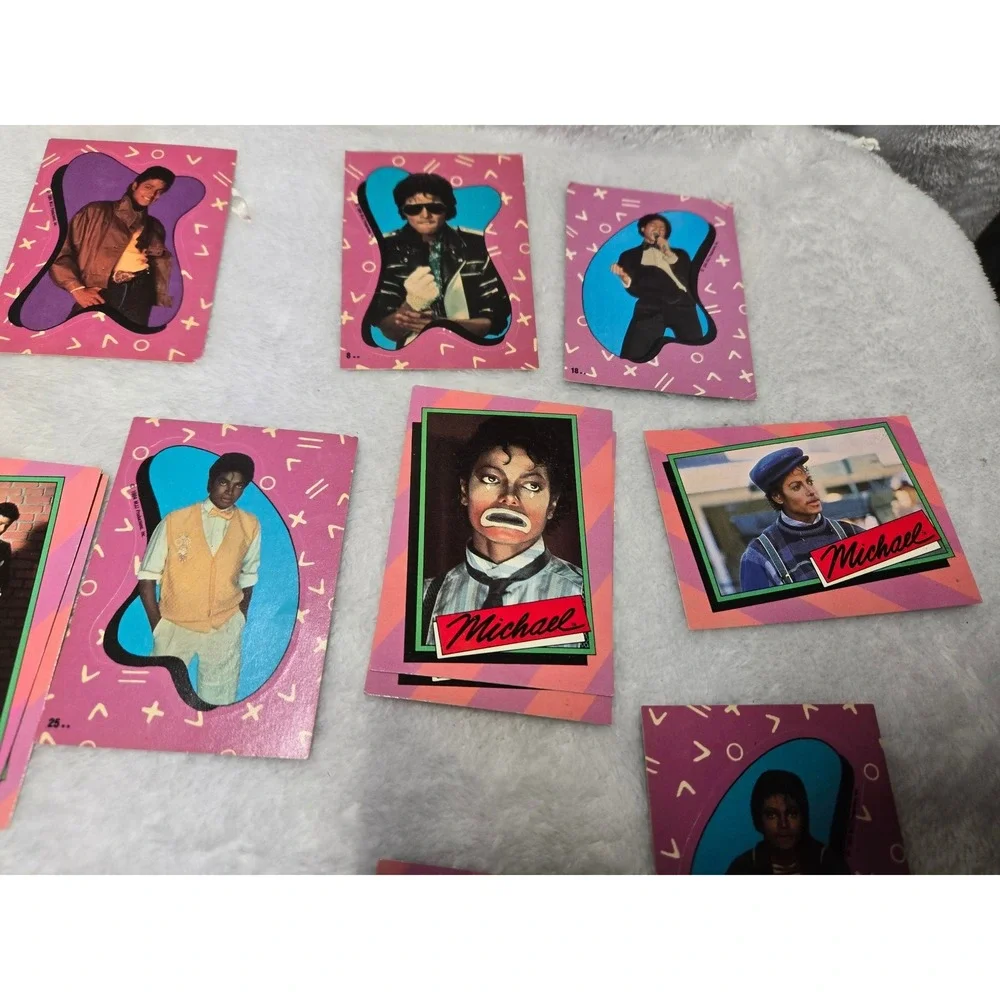 Vintage 1984 Michael Jackson Trading Cards & Stickers Lot Thriller Era Topps MJJ